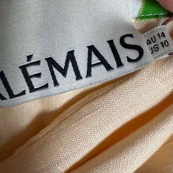 Alemais Everly Strapless Multicolor Quilt Print Whimsical Silk Maxi Gown Size 10 - Picture 14 of 14